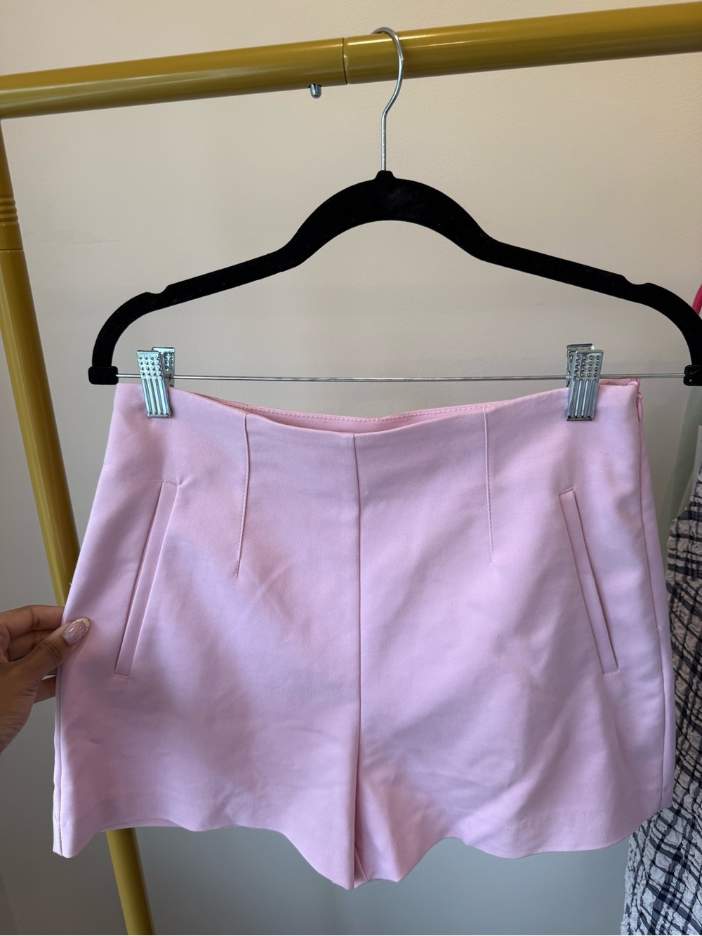 NWT Zara Light Pink High Waist Tailored Shorts Size Small and Medium - Picture 10 of 13